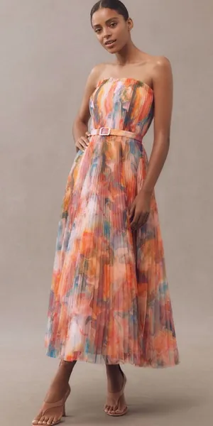 EUC Hutch Bromley Strapless Tulle Gown Sz 12. thumbnail 1