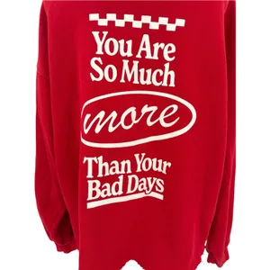 The Mayfair Group Bad Days Graphic Oversized Raw Hem Sweatshirt Red M/L thumbnail 7