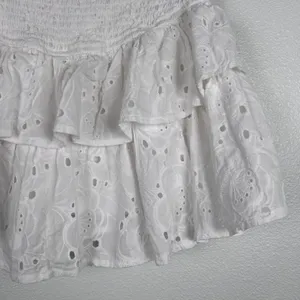 Altar'd State Women's Carrie Tiered‎ Mini Skirt White Sz L thumbnail 7