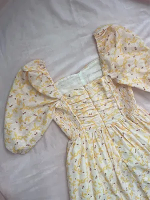 Reap the Sew Boutique Yellow Midi Dress thumbnail 3