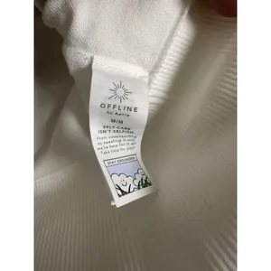 OFFLINE by Aerie Sidewalk Seamless‎ Long Sleeve Cropped Tee White M thumbnail 4