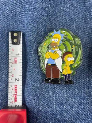 Simpsons X Rick & Morty Enamel Pin Multiple thumbnail 3