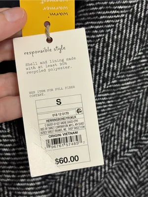 NEW Target A New Day Women’s Herringbone Oversized Peacoat - Size S thumbnail 5