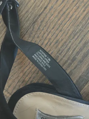 Steve Madden black rotating buckle block heel suede strappy sandal thumbnail 7