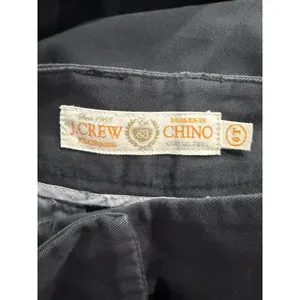 J.Crew Favorite Fit Broken-In Chino‎ Pants Womens 6T Black Wide Leg Cotton Twill thumbnail 4