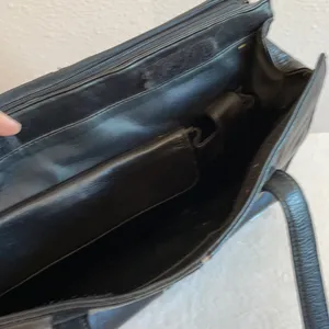 Perlina Black Leather Work Tote handbag thumbnail 7