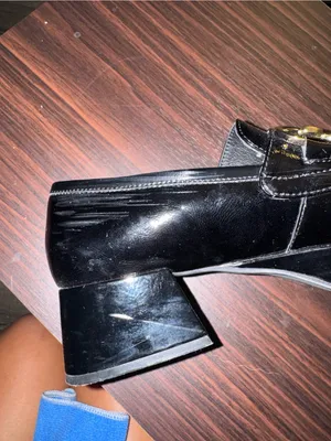 Jeffrey Campbell Chunky Heel Loafers with Gold Hardware thumbnail 5