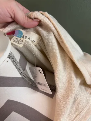 FP Beach Women's Cream Hooded Wrap Sweatshirt thumbnail 3
