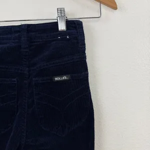 Rolla's Eastcoast Flare Pants Womens 24 Navy Blue High Rise Corduroy thumbnail 7