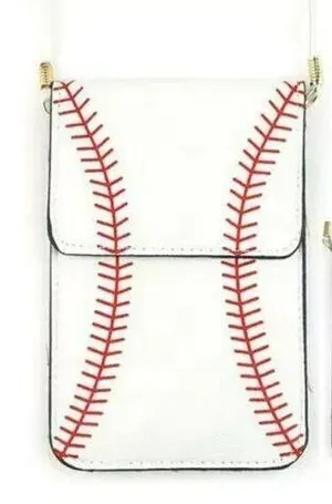 Baseball Cell Phone Crossbody Purse Baseball Mom Purse thumbnail 2
