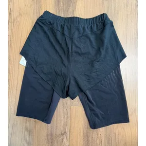 Aloha Island Alo Yoga Black Layered Mesh Lined Sunbathe Shorts‎ thumbnail 2