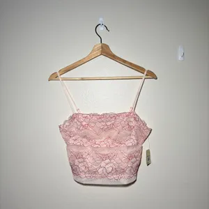 Free People Intimately | Double Date Embroidered Mesh Crop Camisole thumbnail 8