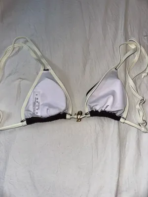 white + brown bikini set Size S #swimwear #summer thumbnail 3
