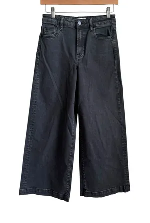 Bohme Atzi Wide Leg Jeans Charcoal Grey High Rise Women’s Size 26 thumbnail 1