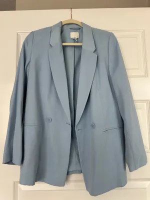 H&M Blazer Blue Light Oversized thumbnail 5