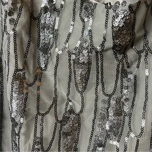 BB Dakota Sequin Shiny Silver Holiday Party Mini Dress Size S thumbnail 8