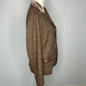 J. Jill suit coat. Size 6. Stretch. Brown thumbnail 2
