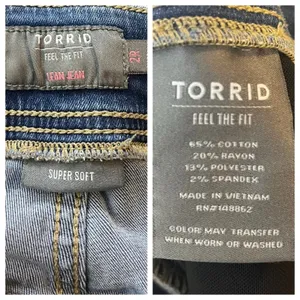 Torrid Lean Jean Super Soft Pull On Ankle Medium Stone Wash Women’s Size 2X thumbnail 5