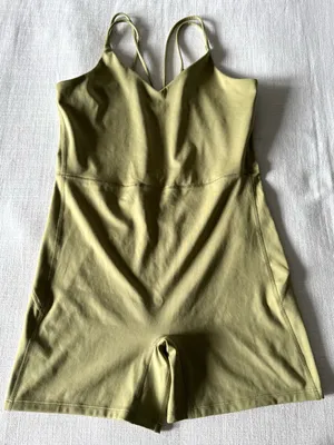 All in Motion Short Sculpt Bodysuit, Sage Green - Large thumbnail 4