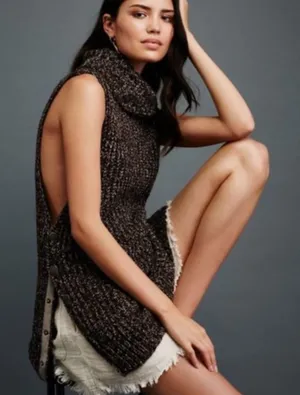 NWT‎ Free People Valentina Sleeveless Tunic Sweater Sz XS thumbnail 1