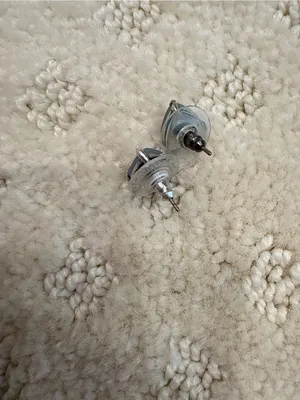 Gray Geometric Stone Stud Earrings Silver Tone Minimalist Stella & Dot Style thumbnail 2