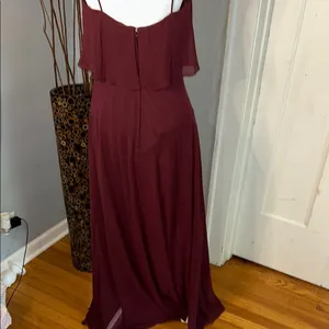 Mori Lee Elegant Burgundy Evening Gown thumbnail 10