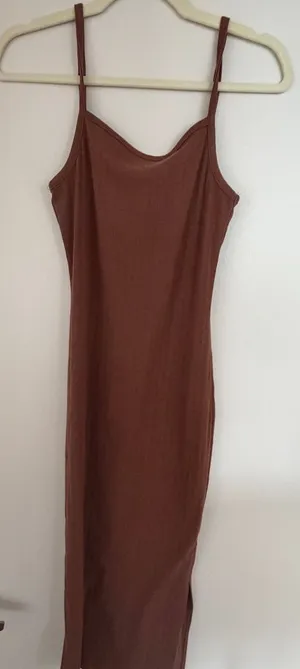 Brown Midi Dress thumbnail 1