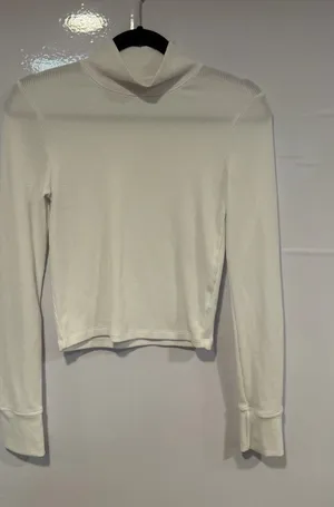 White mock neck American Eagle long sleeve‎ shirt thumbnail 1