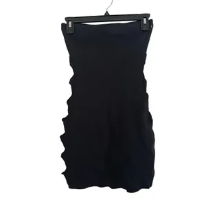 MESHKI Maisy Strapless Knit Twist Mini Dress black size small NWT thumbnail 4