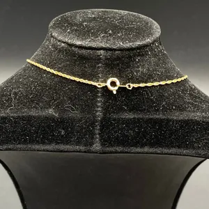 Mother of Pearl Heart Inlay Gold Tone Unsigned Necklace Vtg 18" thumbnail 5
