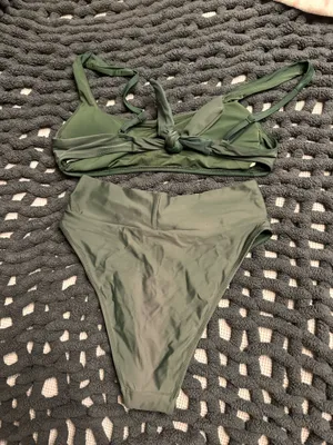Aerie Bikini Set High-Waisted Green thumbnail 2