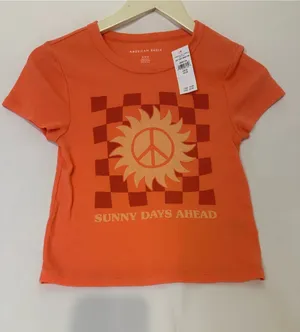 American Eagle Outfitters Orange Graphic 'Sunny Days Ahead' Tee thumbnail 1