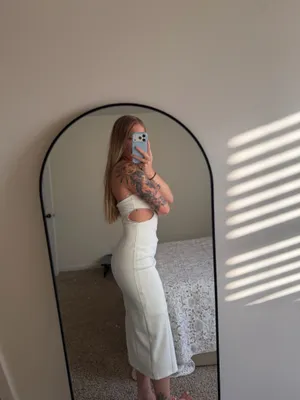 Lena white dress thumbnail 3