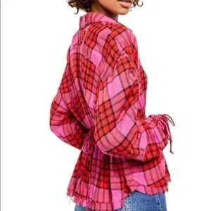 Free People New Plaid Shirt thumbnail 2