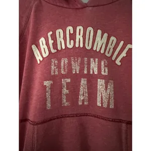 Vintage Y2K Abercrombie & Fitch "Rowing Team" Hoodie Sweatshirt Washed Red XL thumbnail 4
