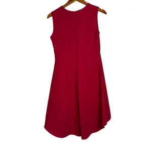 Nha Khanh Sleeveless Asymmetric High-Low A-Line Dress Cocktail Mini Dress 2 Red thumbnail 5