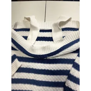 So Striped Knit‎ Sweater Cold Shoulder Long Sleeve Pullover Top M thumbnail 3