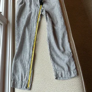 A new day stripped cropped linen blend drawstring pants with pockets size S thumbnail 8