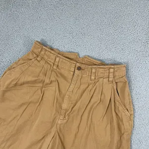 Vintage Venezia Vitale Paperbag Shorts Women 14 Tan Cotton High Waist Bermuda thumbnail 2