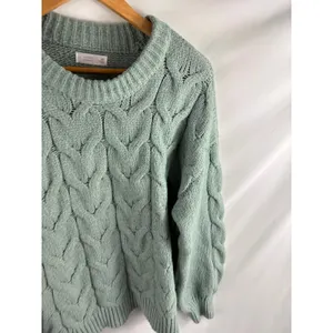 LC Lauren Conrad Cable Knit Mint Green Sweater Size 14W thumbnail 3