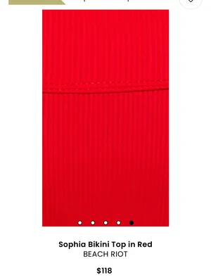 Beach Riot Red Bikini Top thumbnail 6