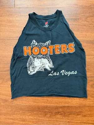 Hooters Black Tank with Orange and White Las Vegas thumbnail 3