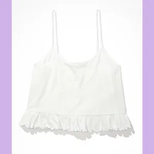 American Eagle NWT White Cropped Relaxed Cami thumbnail 4