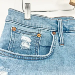 Madewell Womens High Rise Distressed Denim‎ Cutoff Jean Shorts Size 32 Blue thumbnail 3