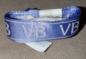 Vera Bradley Mural Garden Webbing Lanyard Blue White Logo 28561-V78 NWT thumbnail 1