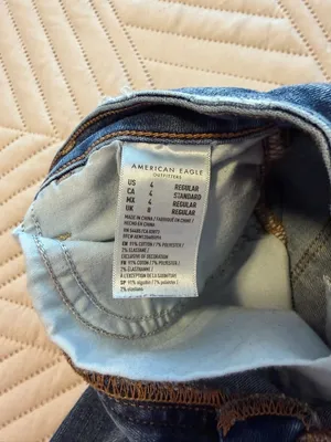 American Eagle Super Hi Rise jeggins Distressed Jeans - Blue Wash Size 4 thumbnail 4