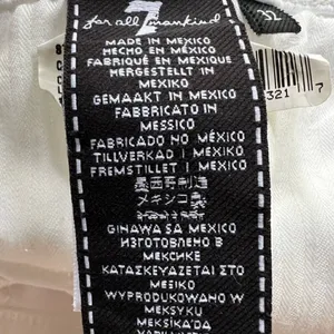 7‎ For All Mankind Cropped Wide Leg White Jeans Size 32 New thumbnail 6
