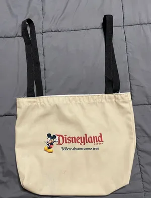 Disney Cream Tote Bag with Mickey Mouse and Red Logo thumbnail 1