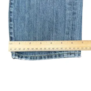 Y2K American Eagle 00 Boy Fit Cropped Low Rise Jeans Blue Distressed Denim Capri thumbnail 10