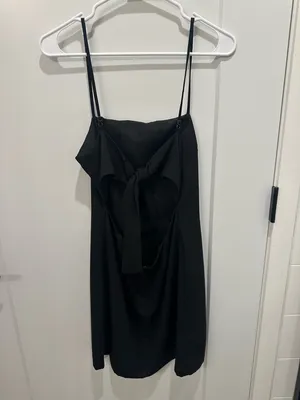 Lulu's Black Mini Slip Dress thumbnail 2